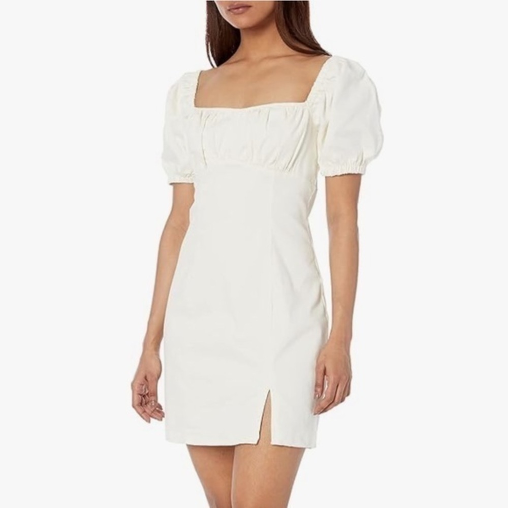 ASTR The Label “Wendy” Puff Sleeve Mini Dress in Cream White size XS